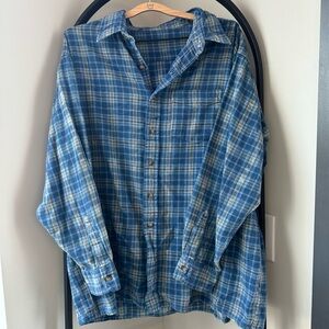 UO Blue Plaid button down